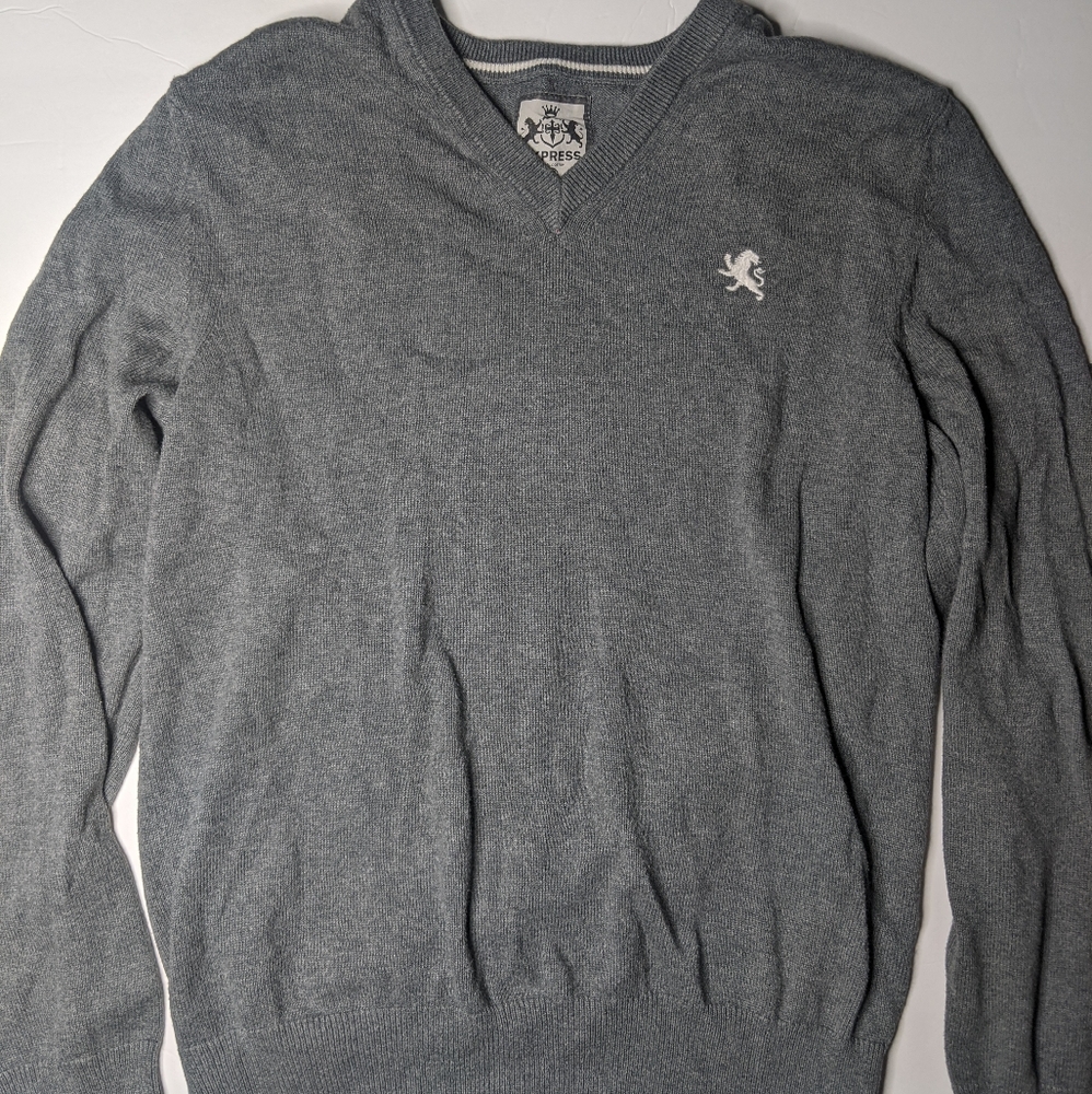 EXPRESS Mens Gray Sweater Sz Medium